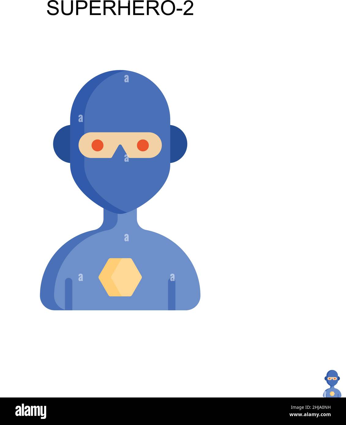 Superhero-2 Simple vector icon. Illustration symbol design template for ...