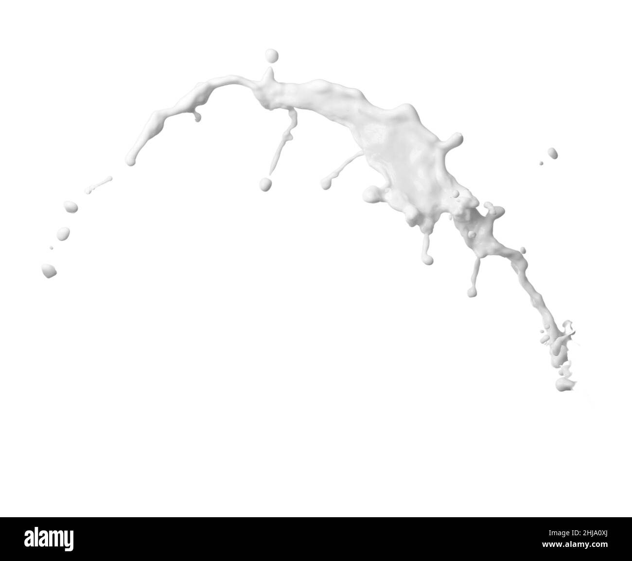 Splash of fresh milk on white background Stock Photo - Alamy