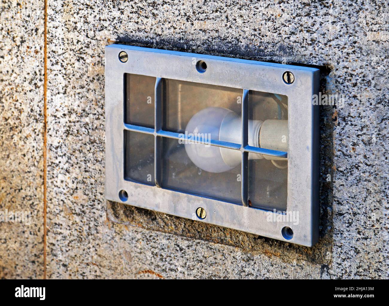 Wall lighting in the square Stock Photo