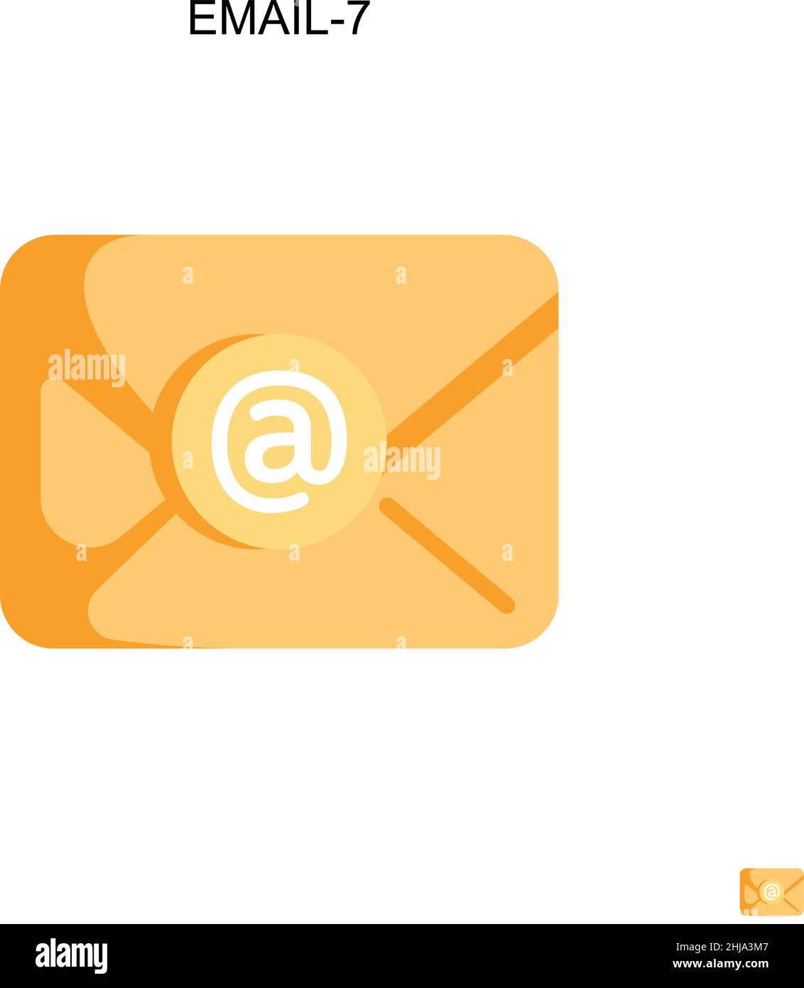 Email-7 Simple vector icon. Illustration symbol design template for web mobile UI element. Stock Vector
