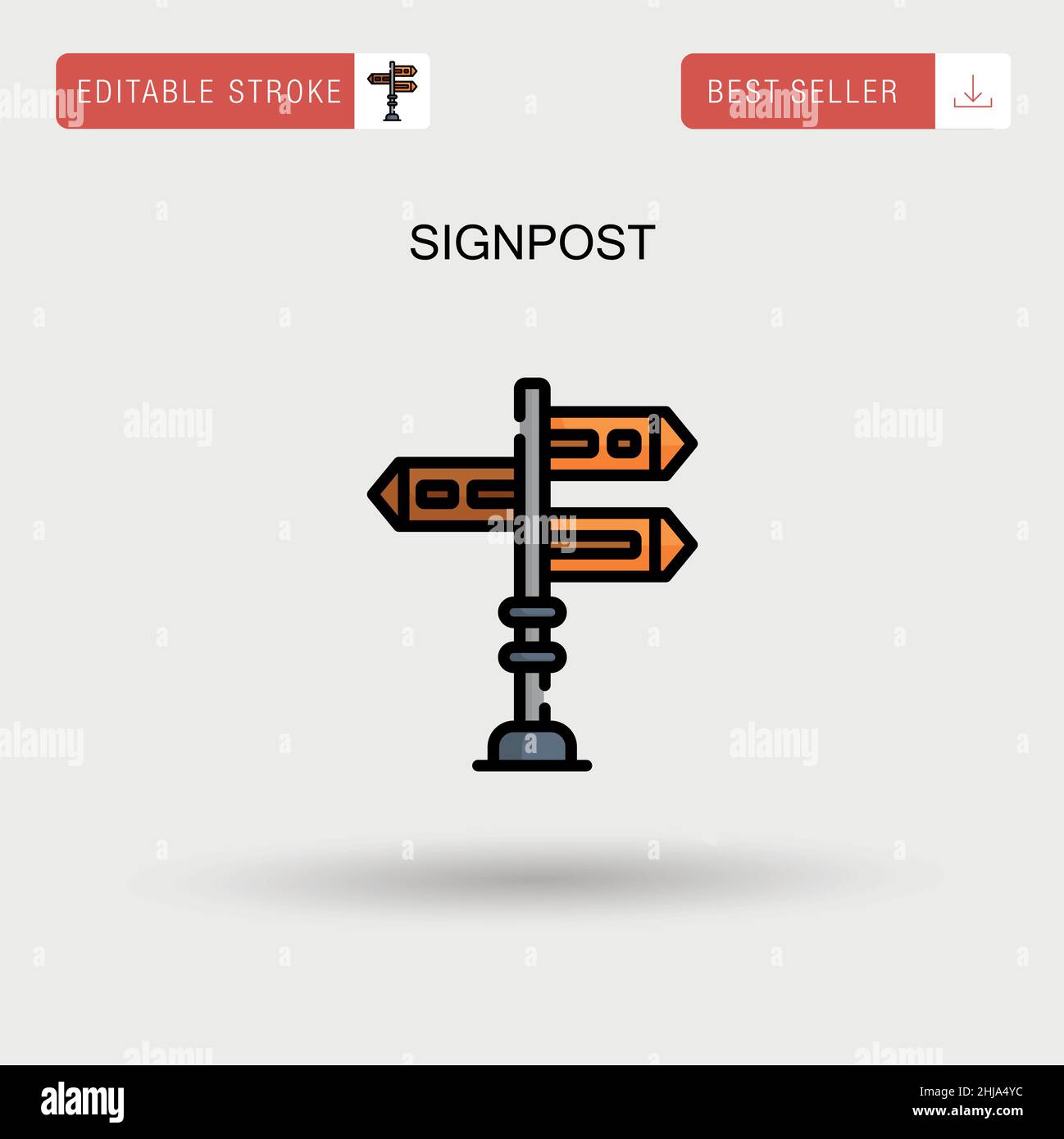 Crossroad signpost icon Stock Vector Images - Alamy