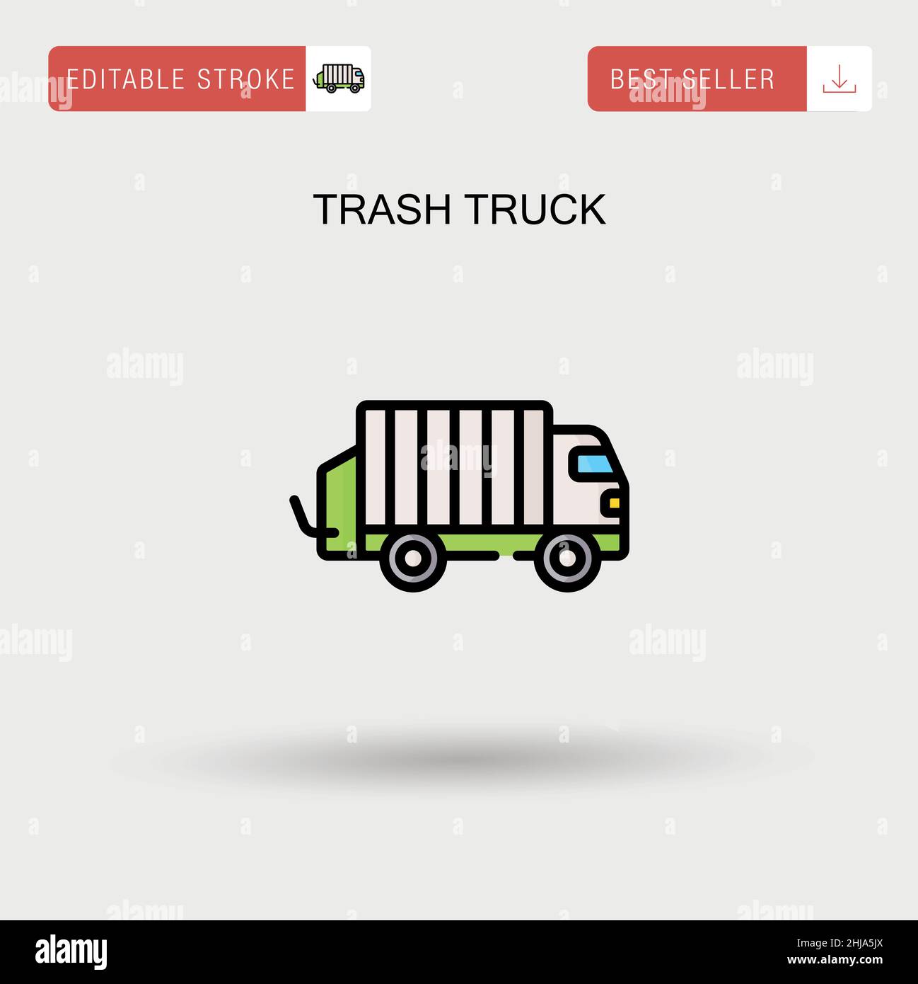 Trash truck Simple vector icon Stock Vector Image & Art Alamy