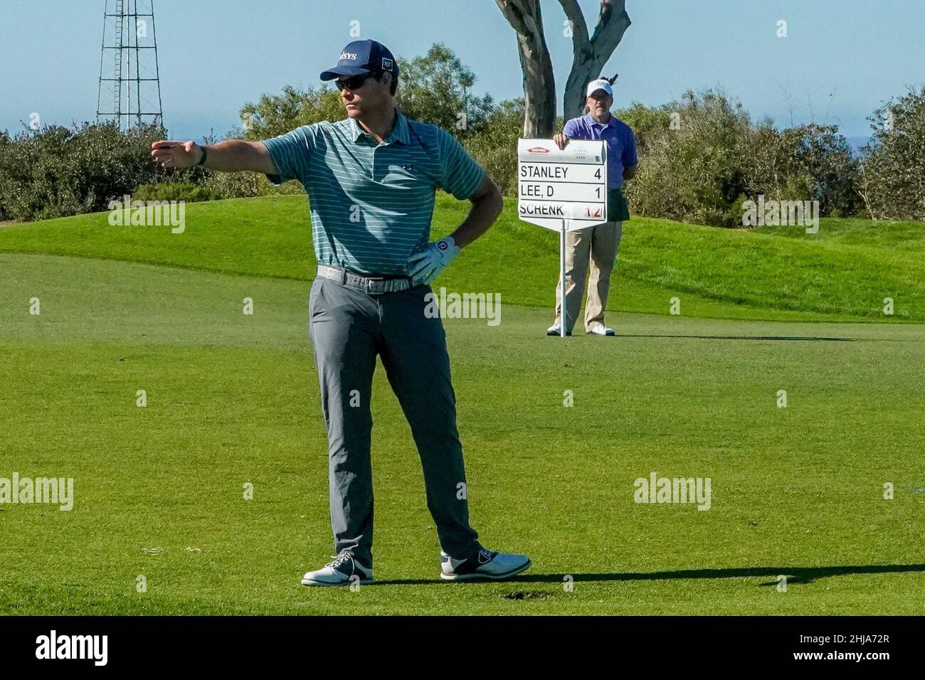 San Diego, California, USA. 27th Jan, 2022. Adam Schenk on the 17th ...