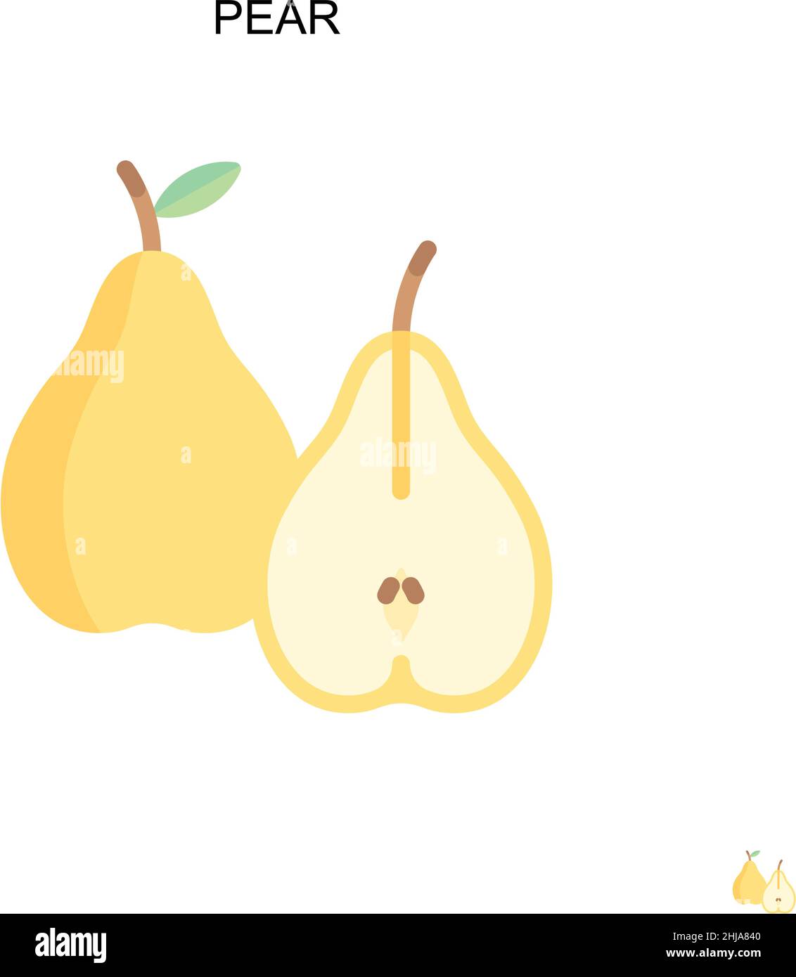 Pear Simple vector icon. Illustration symbol design template for web ...
