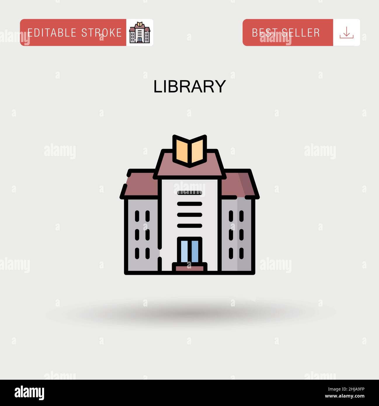 Library Simple vector icon Stock Vector Image & Art - Alamy