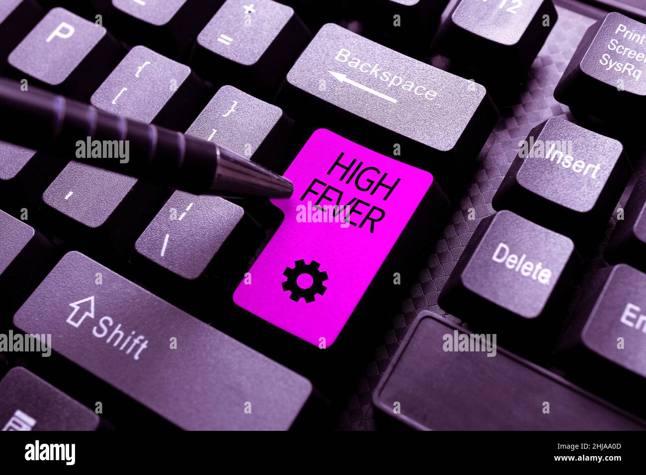 Conceptual display High Fever. Concept meaning medical condition which ...