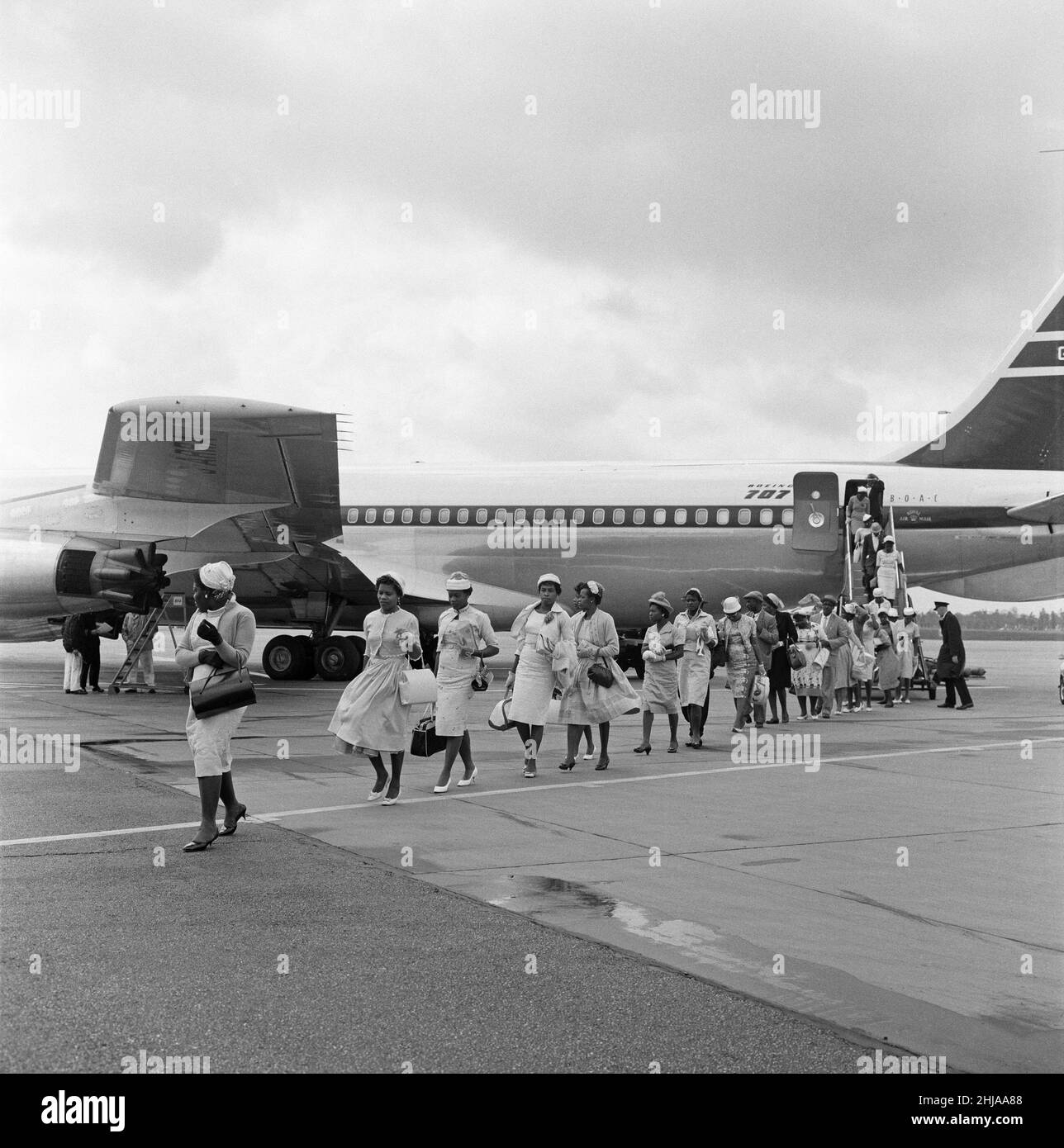 West Indian immigrants arriving in the United Kingdom. 19th May 1962. Stock Photo