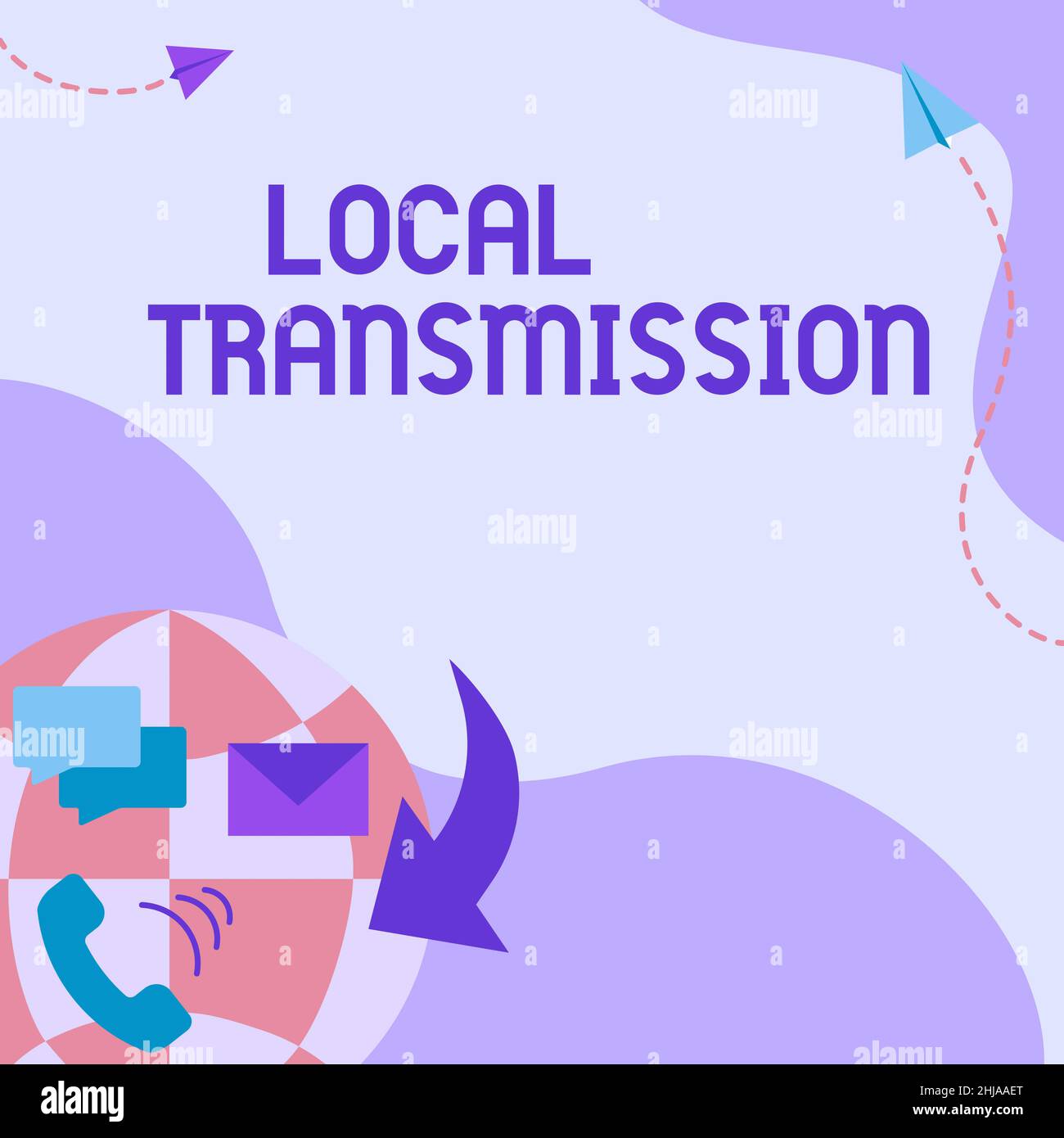 Conceptual display Local Transmission. Concept meaning