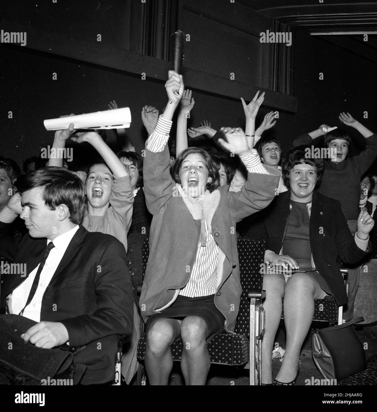 Female Beatles Fans go wild at a concert in Exeter.14th November 1963 ...