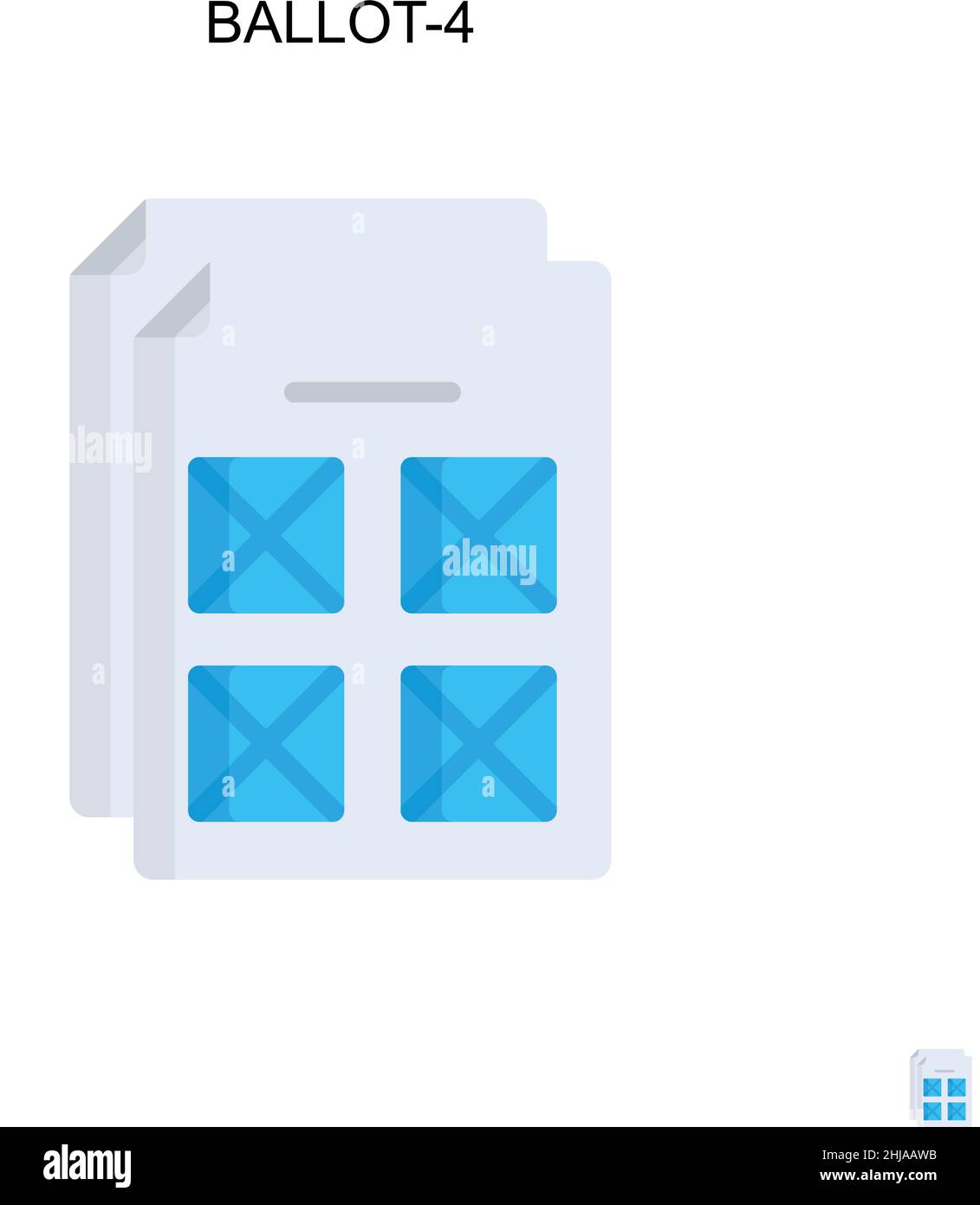 Ballot-4 Simple vector icon. Illustration symbol design template for web mobile UI element. Stock Vector