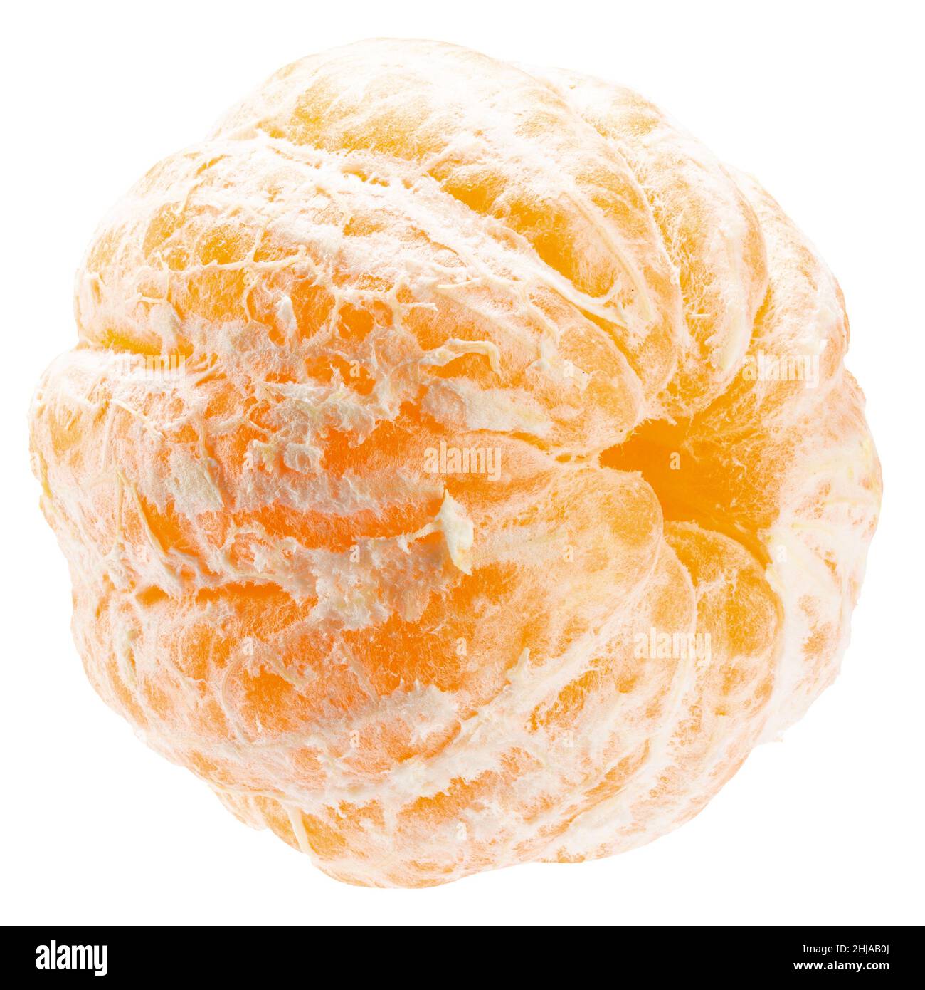 sweet tangerine peeled segments isolated on a white background with clipping path. Stock Photo