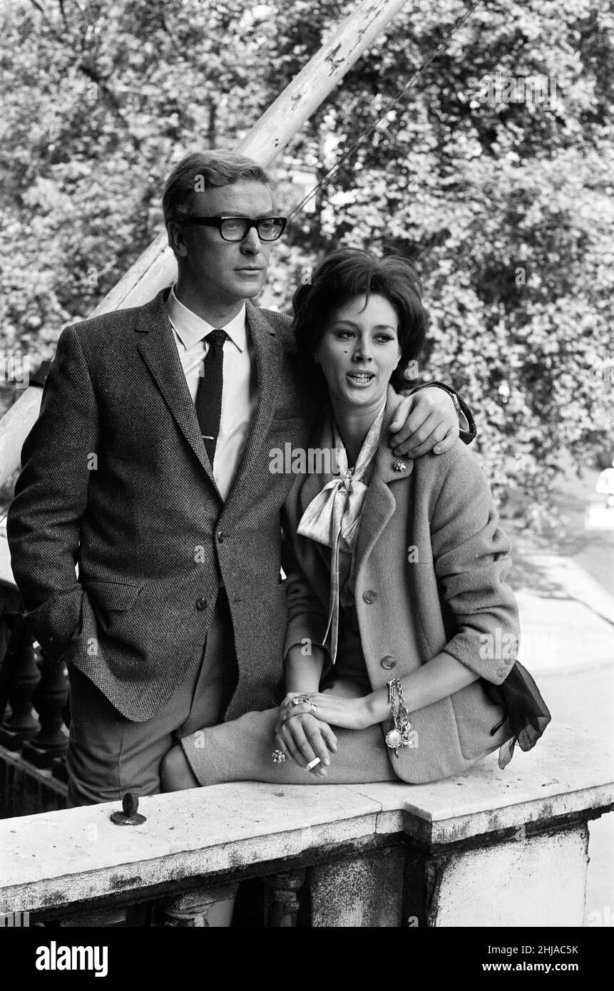 Michael Caine and Sue Lloyd on the set of 'The Ipcress File'. 21st September 1964. Stock Photo