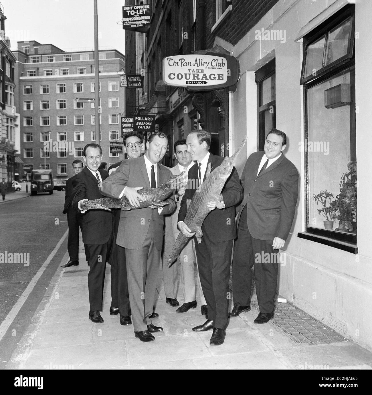Bill Haley and bandleader Chris Barber are pictured with The Comets