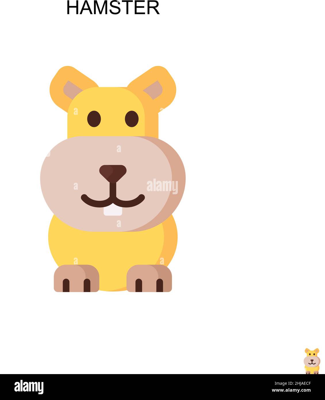 Hamster Simple vector icon. Illustration symbol design template for web ...