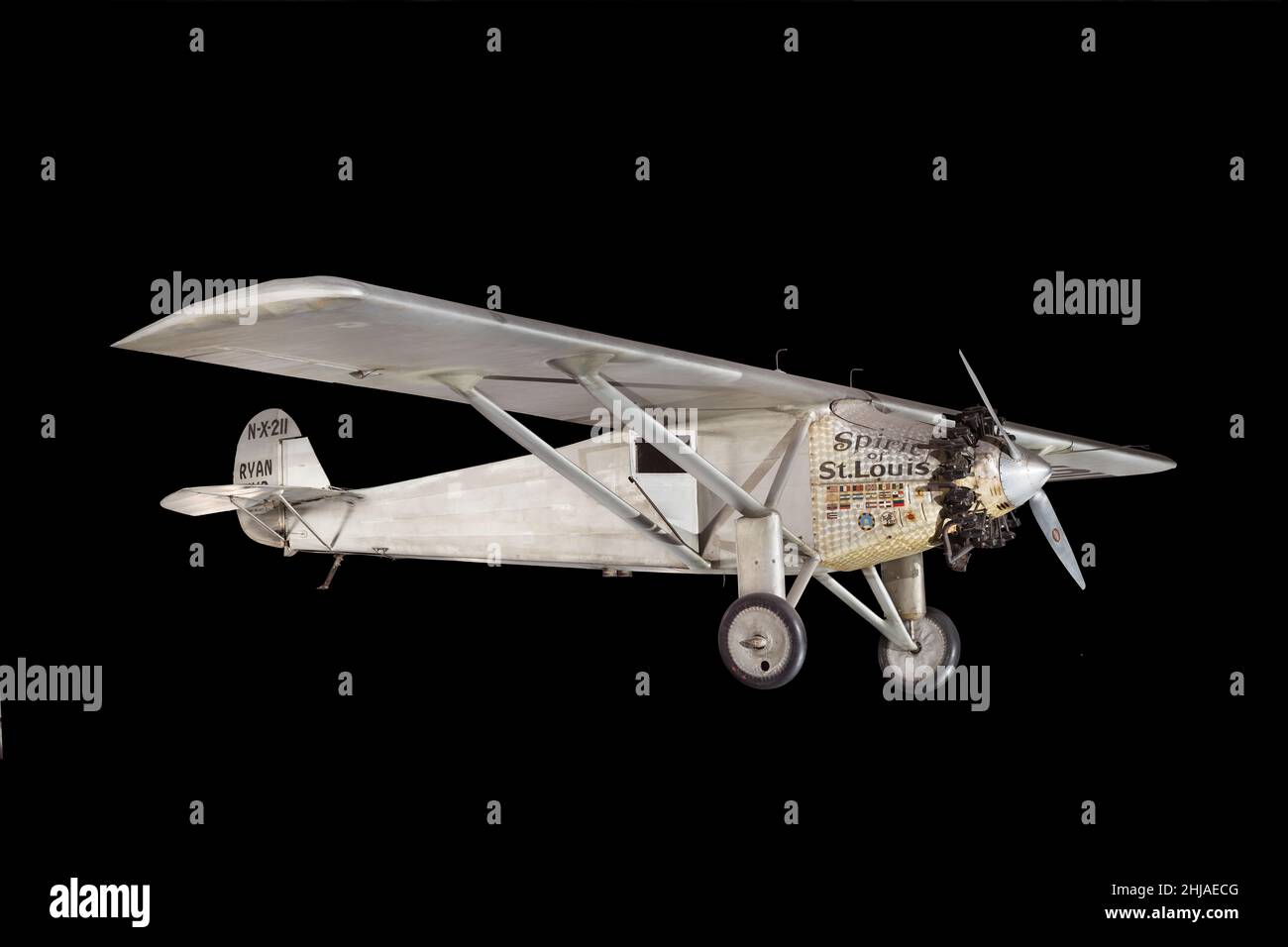 The 'Spirit of St. Louis' airplane flown by Charles Lindbergh across the Atlantic  in 1927, National Air and Space Museum, Washington, D.C., USA Stock Photo