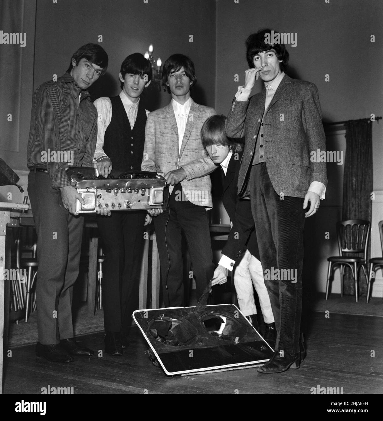 Rolling Stones at The Imperial Ballroom in Nelson, Lancashire.25th July 1964. Stock Photo