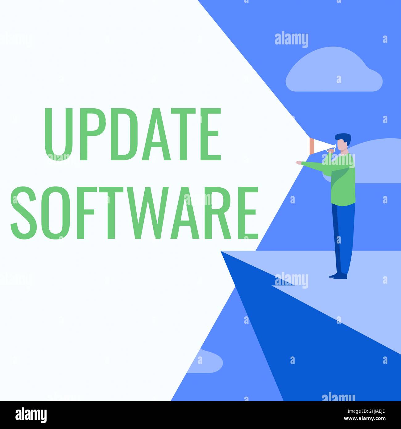 Text sign showing Update Software. Business concept an application ...