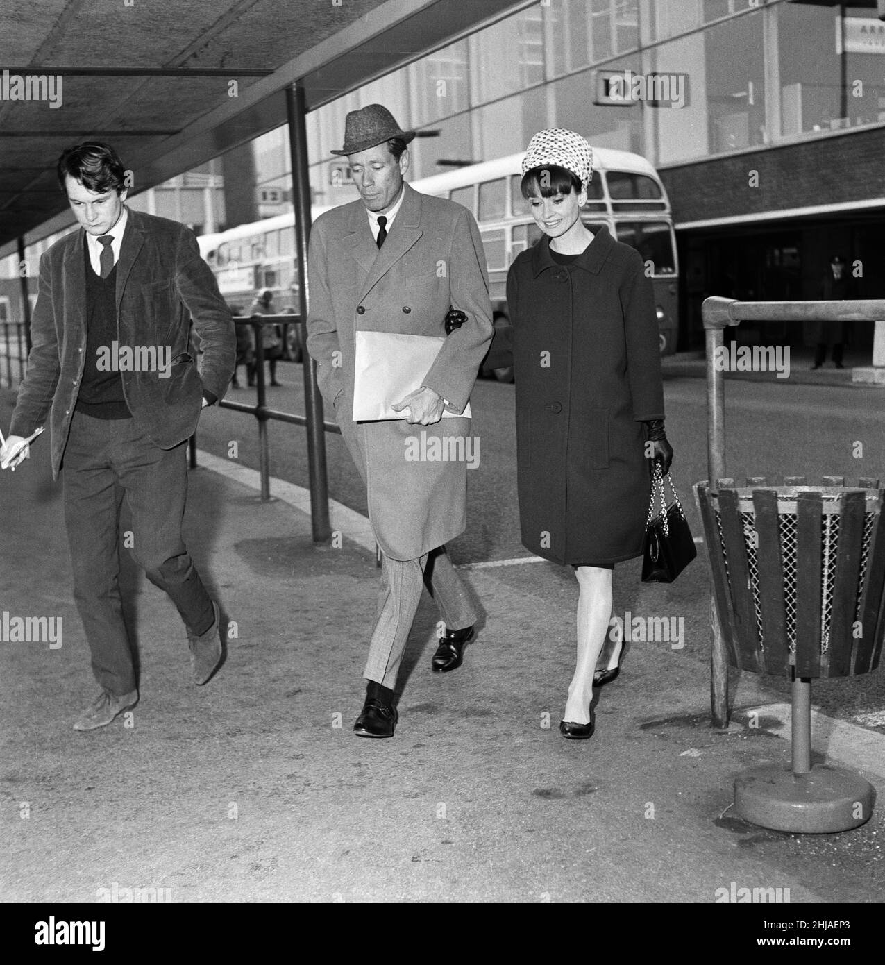 Actress Audrey Hepburn and her husband Mel Ferrer. 3rd April 1964 Stock