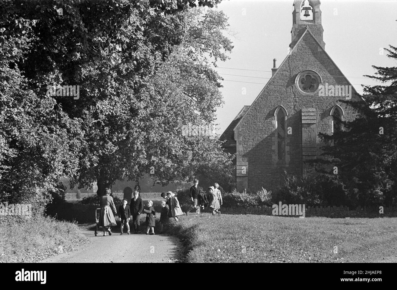 General views of Kington Langley, a village north of Chippenham in Wiltshire. 18th October 1962. Stock Photo