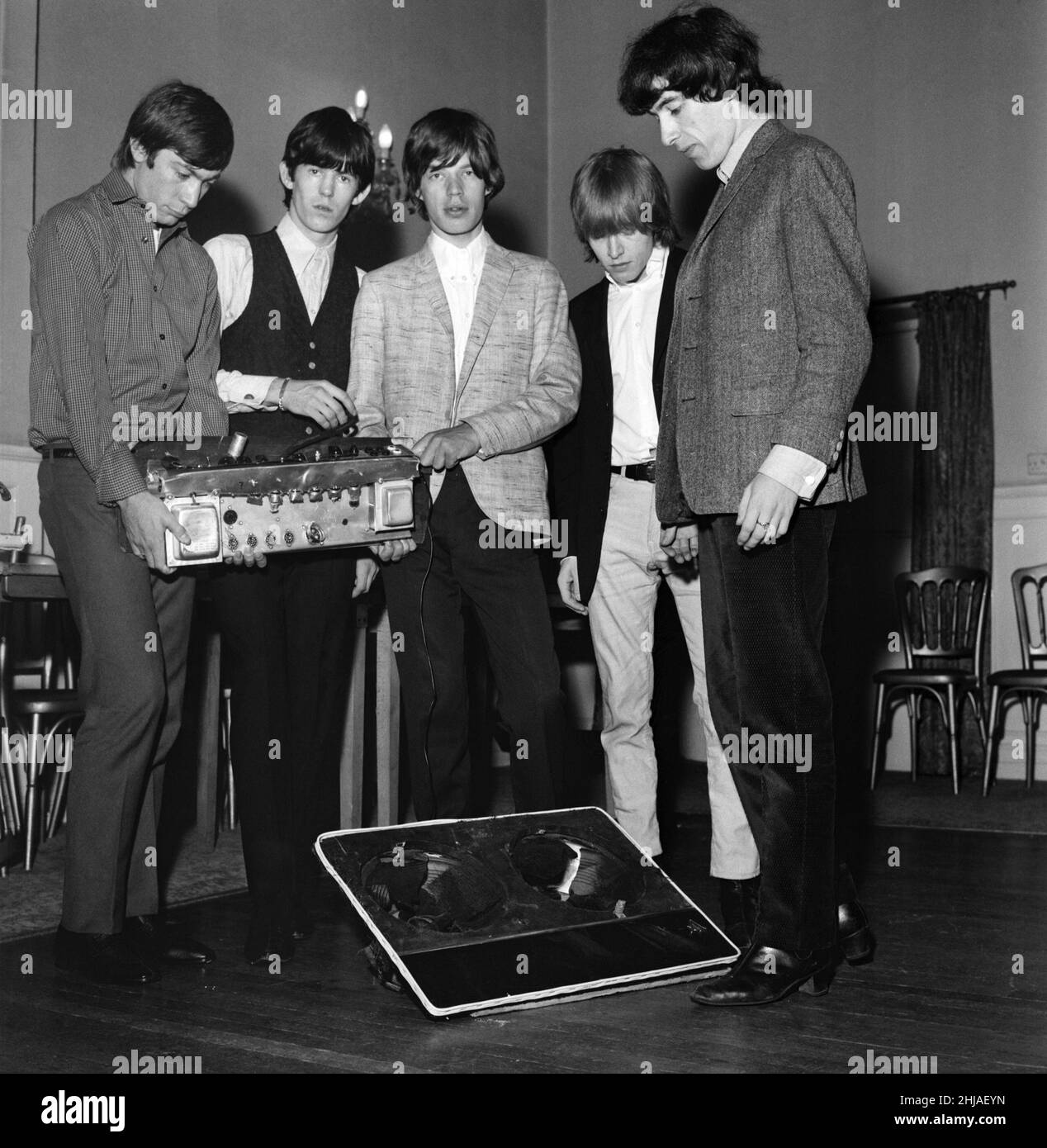 Rolling Stones at The Imperial Ballroom in Nelson, Lancashire.25th July 1964. Stock Photo