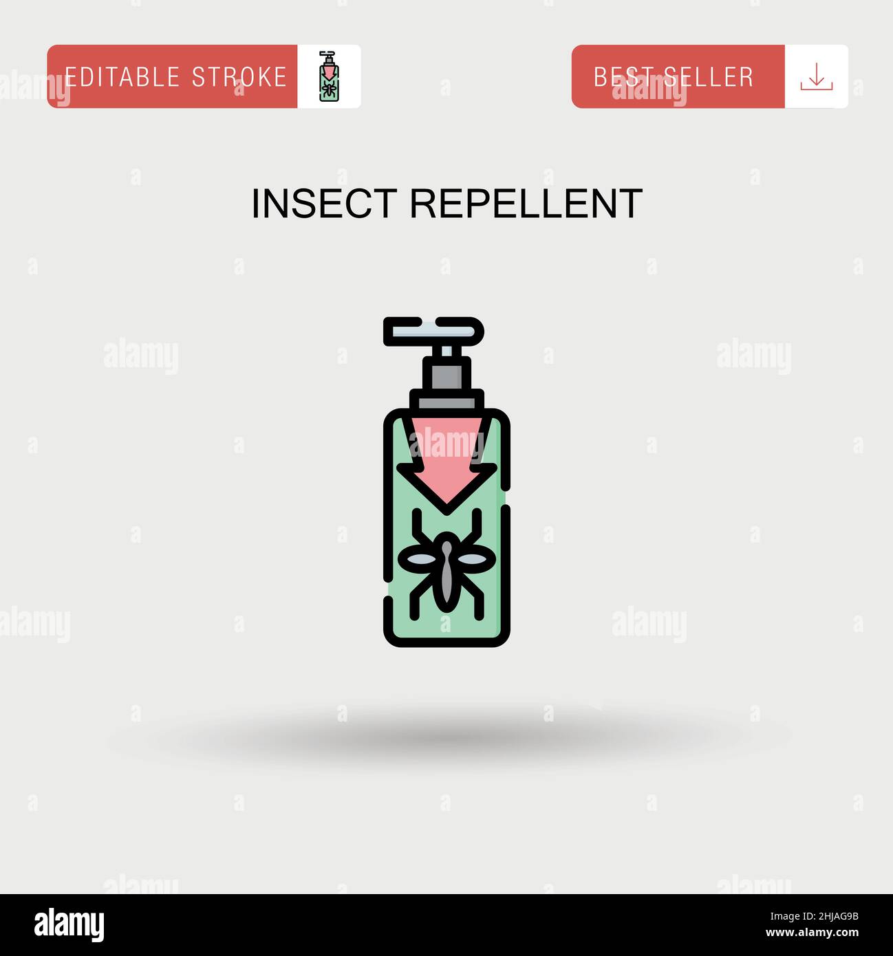 Insect repellent Simple vector icon. Stock Vector