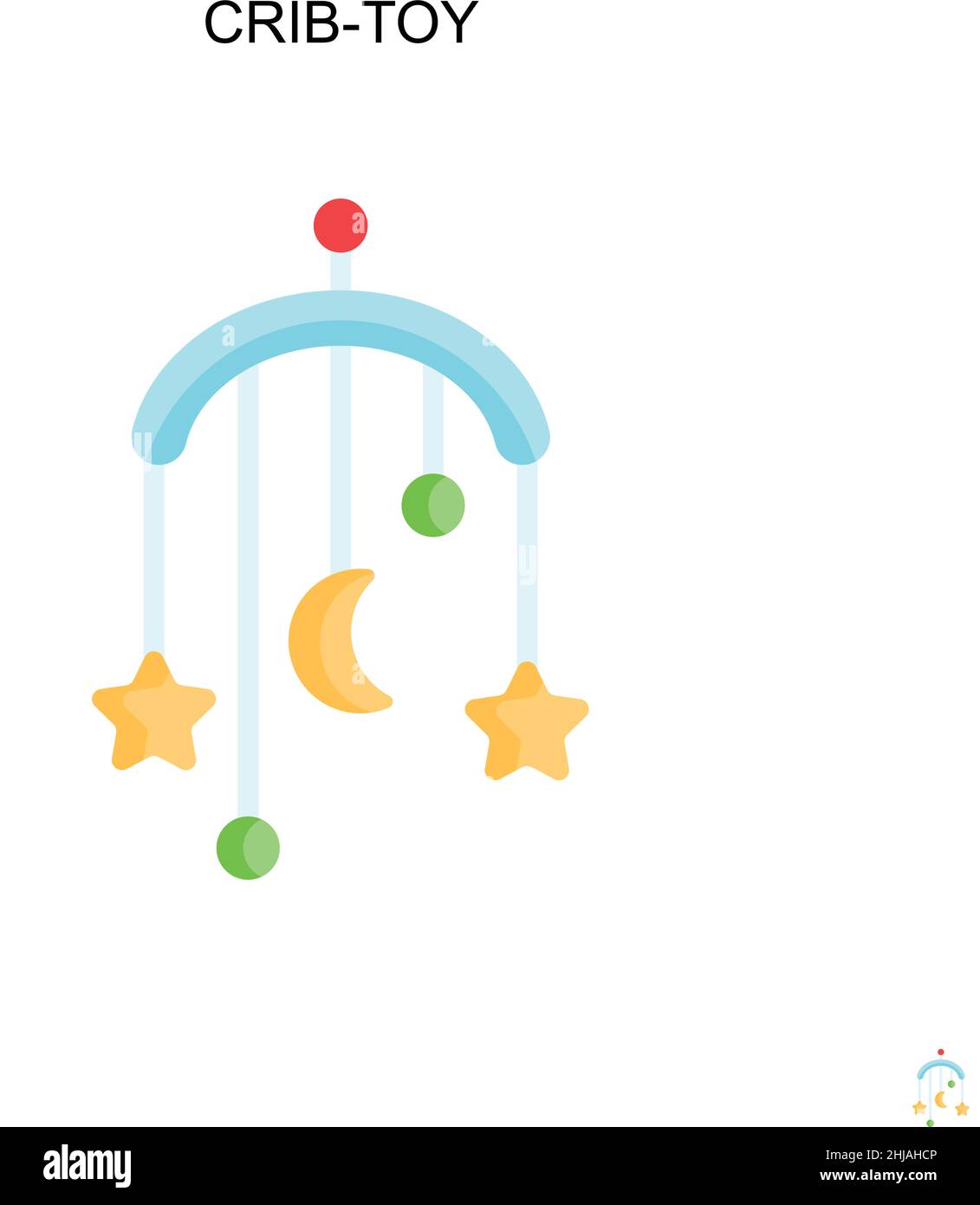 Cribtoy Simple vector icon. Illustration symbol design template for