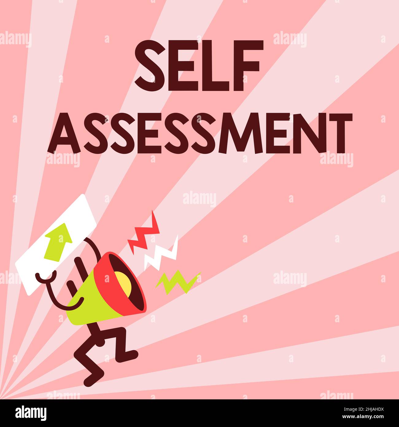 Sign displaying Self Assessment. Conceptual photo evaluation of oneself