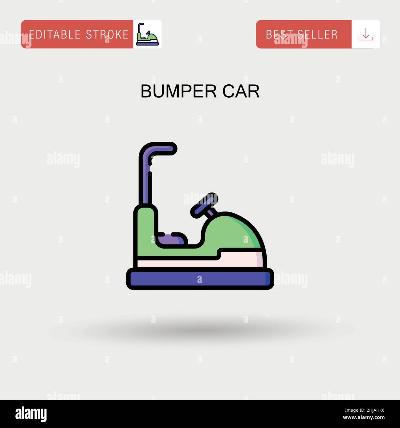Bumper car Simple vector icon Stock Vector Image & Art Alamy