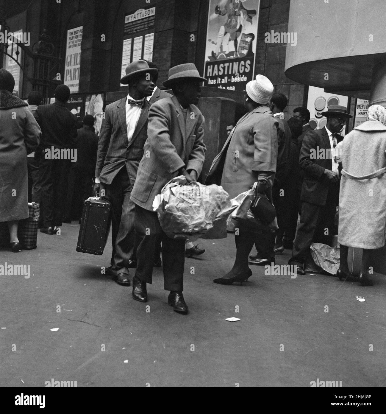 West indies windrush immigrants arrival Black and White Stock Photos