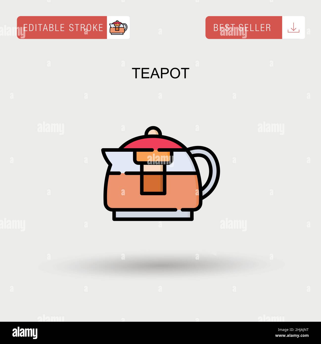 Teapot Simple vector icon Stock Vector Image & Art - Alamy
