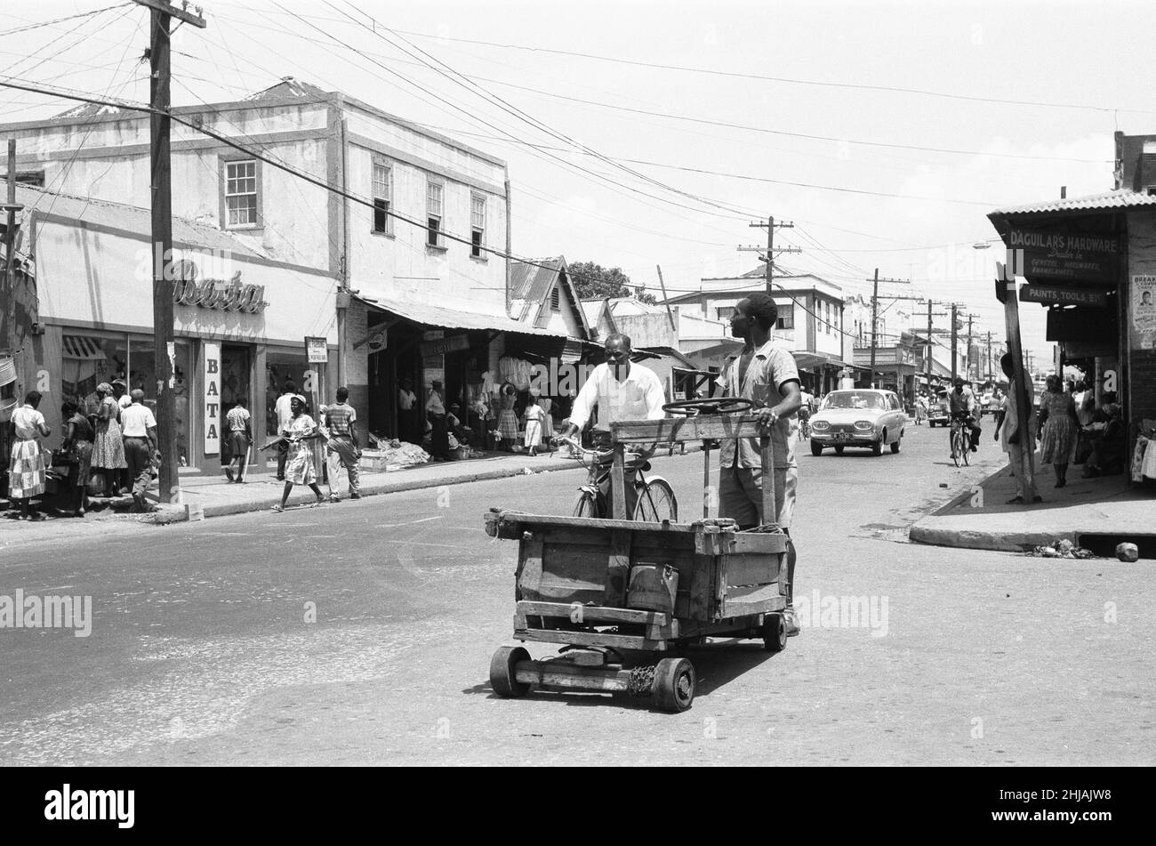 Spanish Town Road, Kingston Jamaica. 19th May 1963 Stock Photo