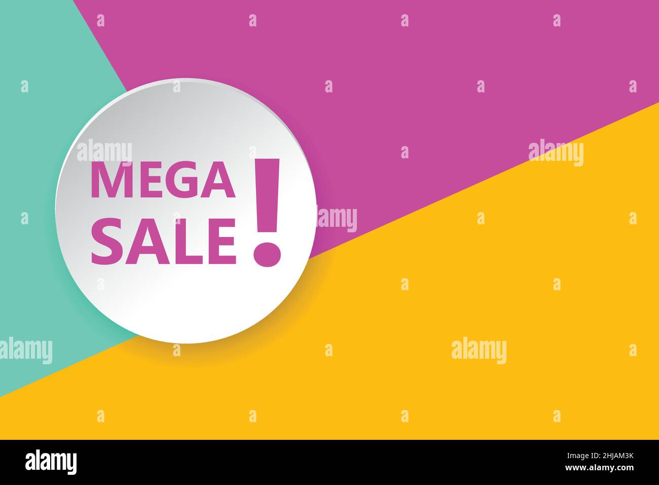 mega sale speech bubble banner vector with copy space for business ...