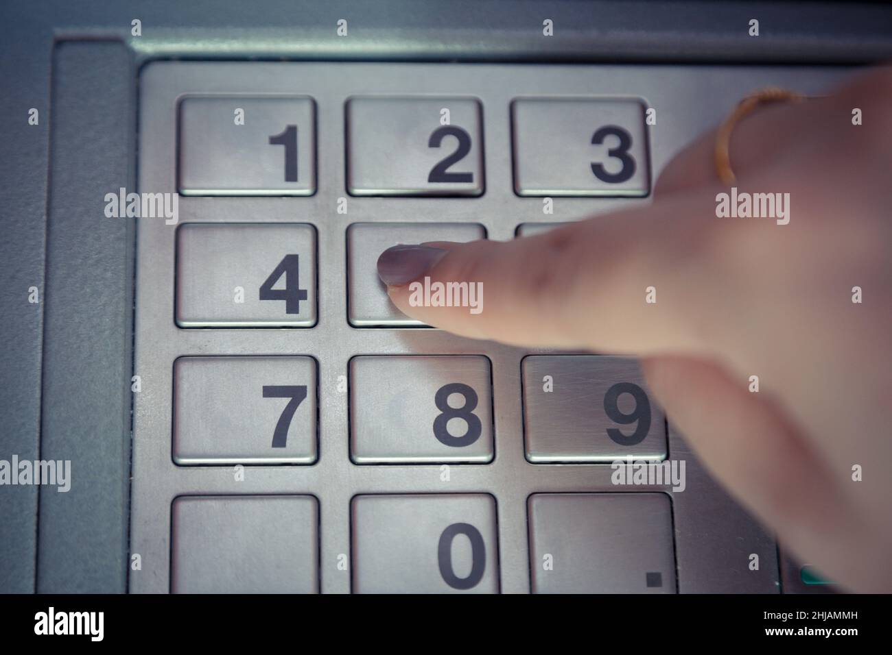 Press ATM EPP password keyboard background Stock Photo - Alamy