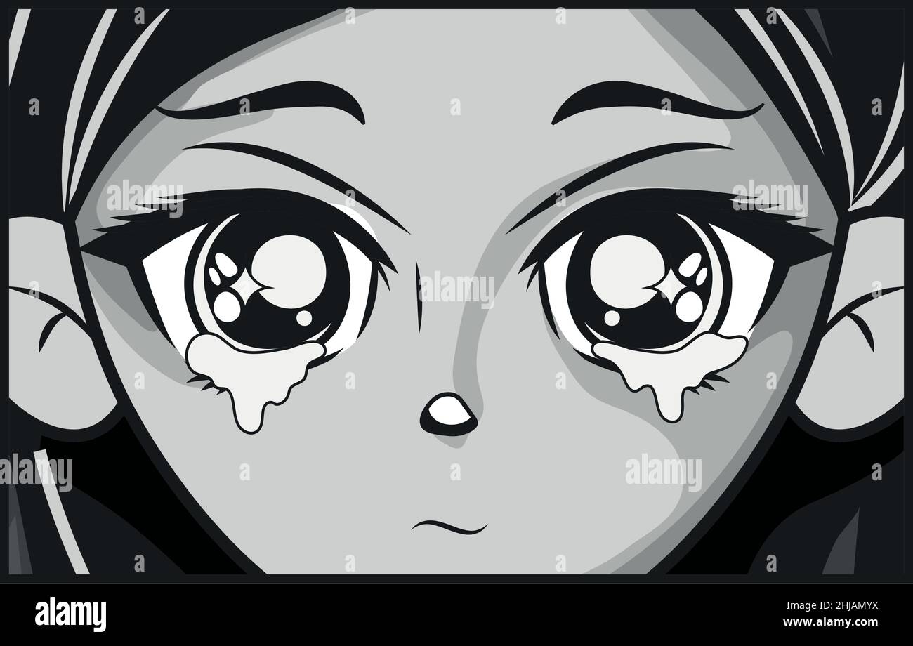Free Human teary eyes sketch Drawing Eye Anime Crying Art sad girl  transparent background PNG clipart  nohatcc