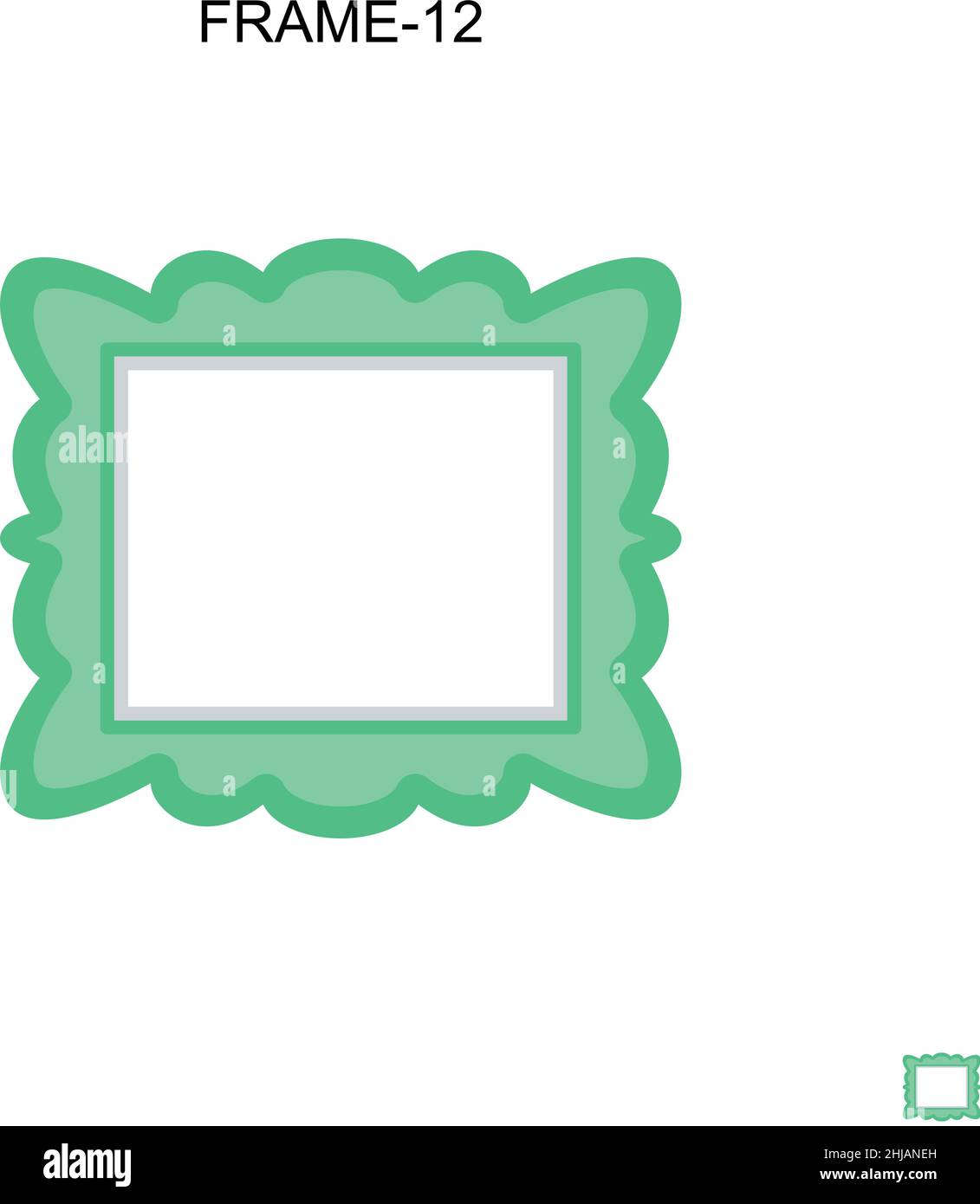 Frame-12 Simple vector icon. Illustration symbol design template for ...