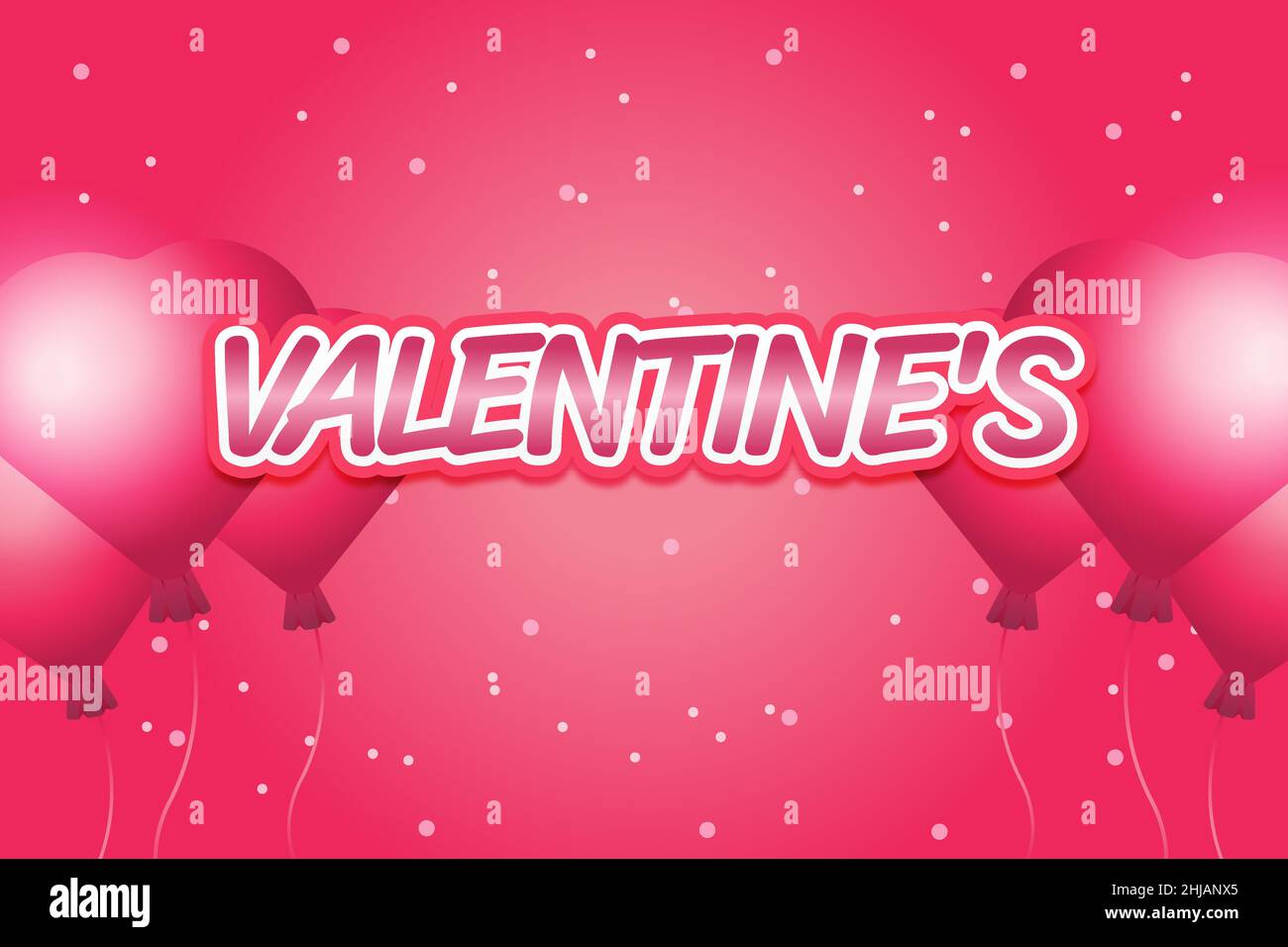 Editable valentines text effect design Stock Vector