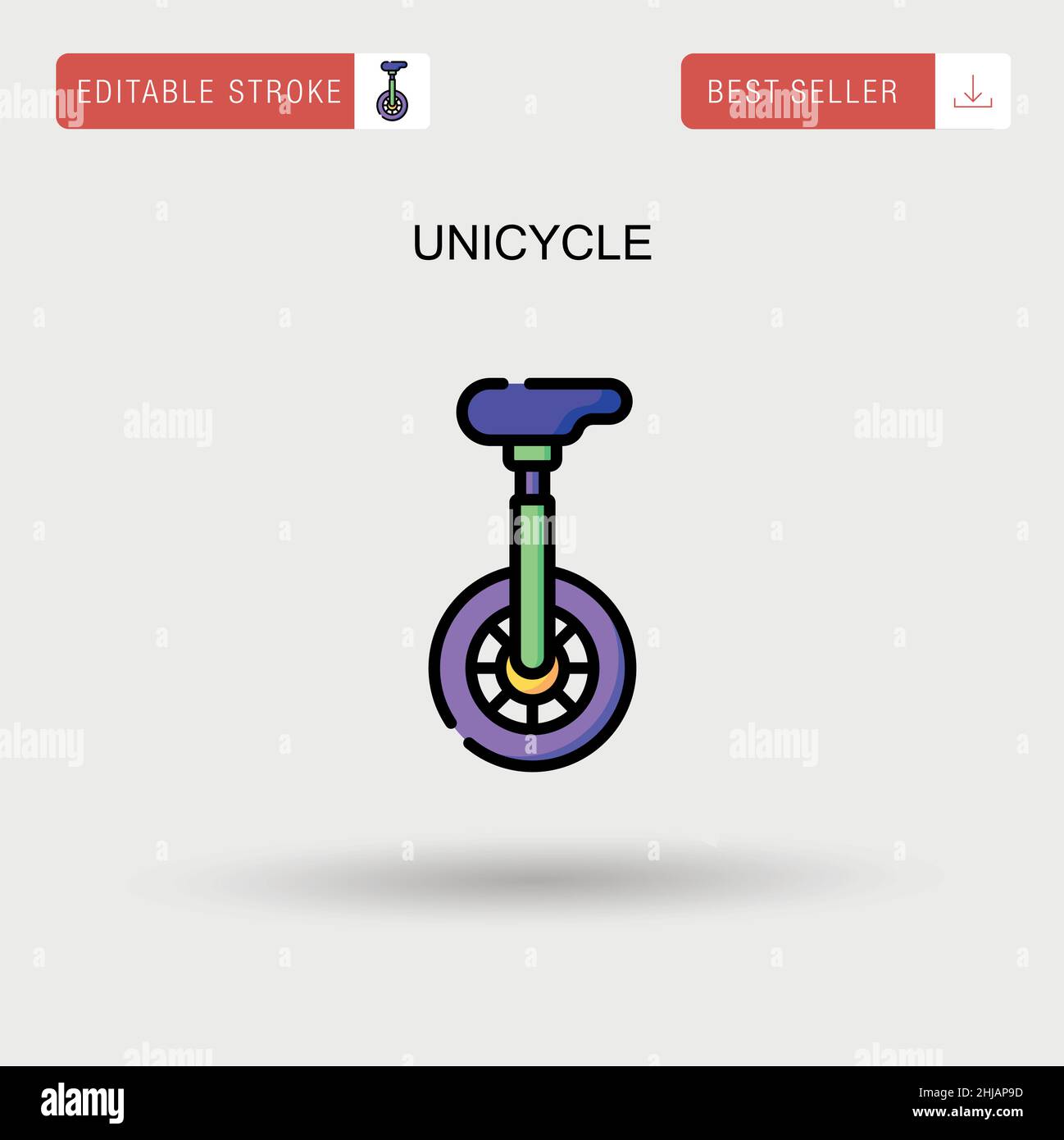 Unicycle Simple vector icon Stock Vector Image & Art Alamy
