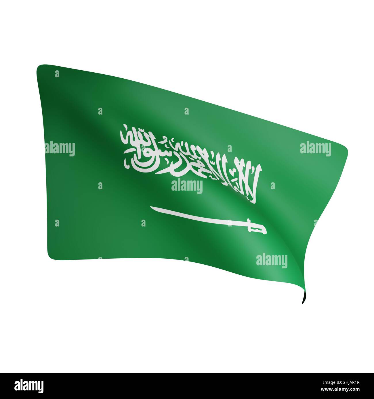 3d rendering of saudi arabia flag concept saudi arabia national day Stock Photo