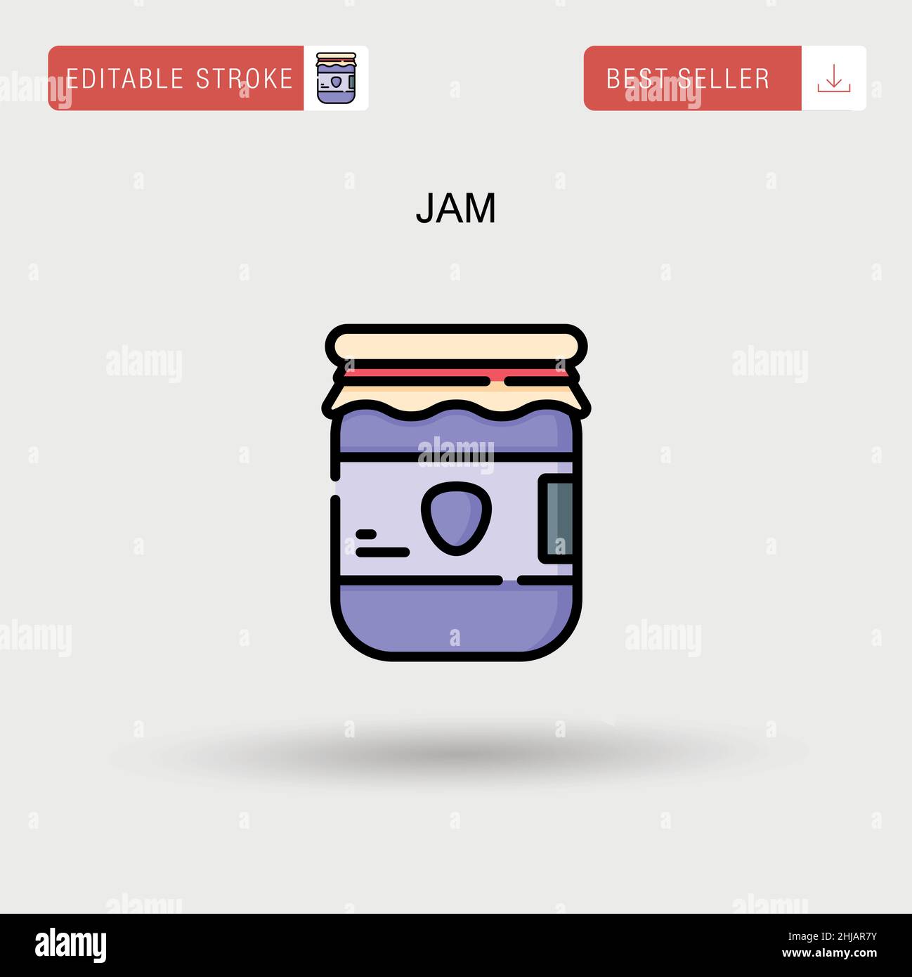 Homemade jam top view Stock Vector Images - Alamy