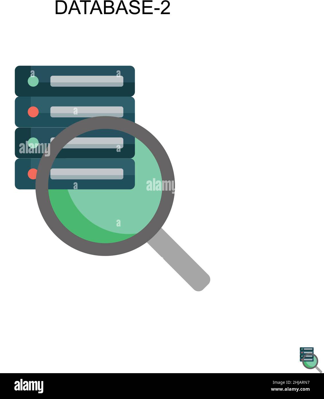 Database-2 Simple vector icon. Illustration symbol design template for web mobile UI element. Stock Vector