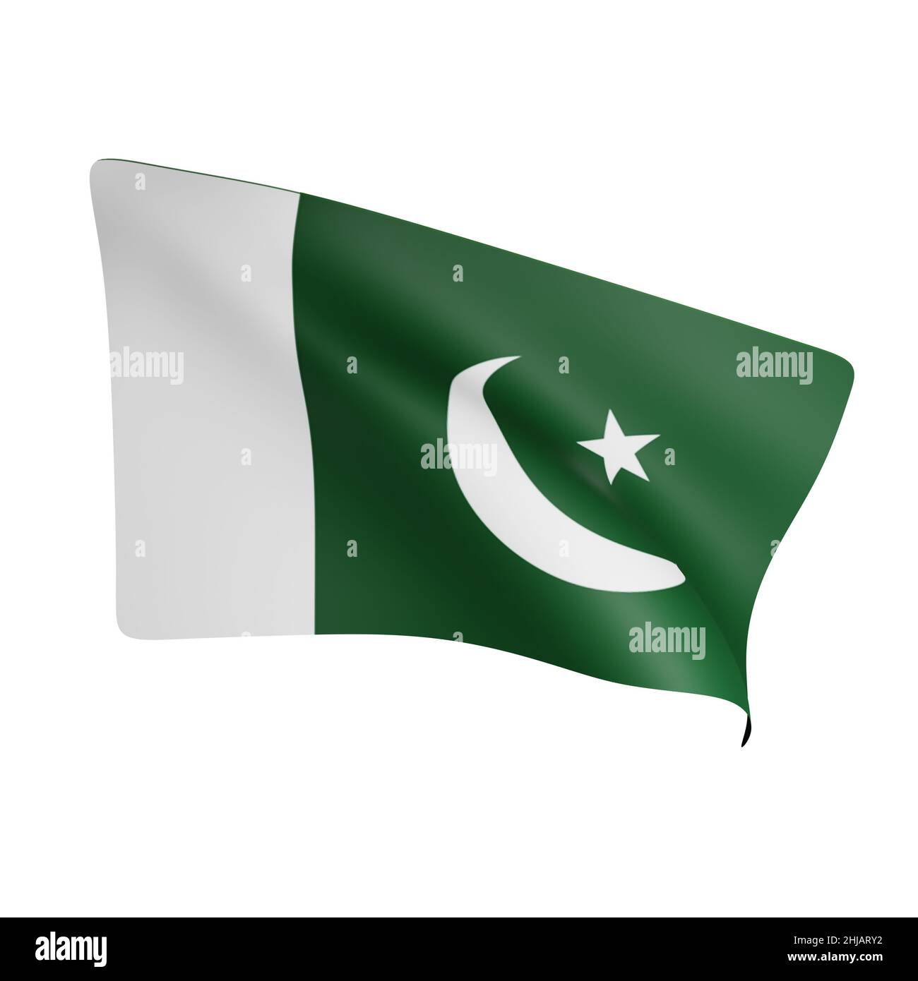 3d rendering of pakistan flag concept pakistan national day Stock Photo