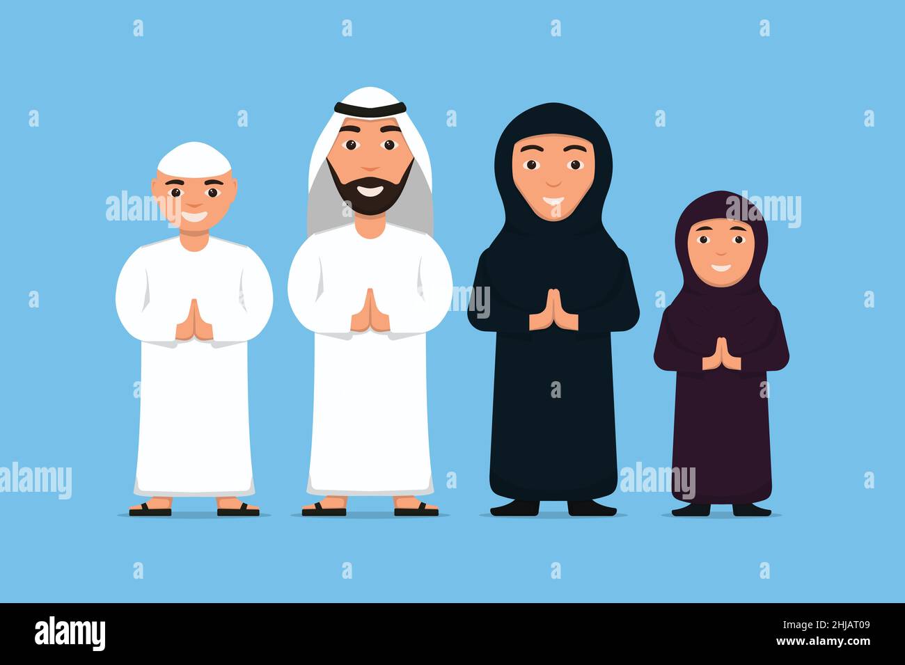 a set of arabic characters with an Islamic feel, vector illustration design Stock Vector