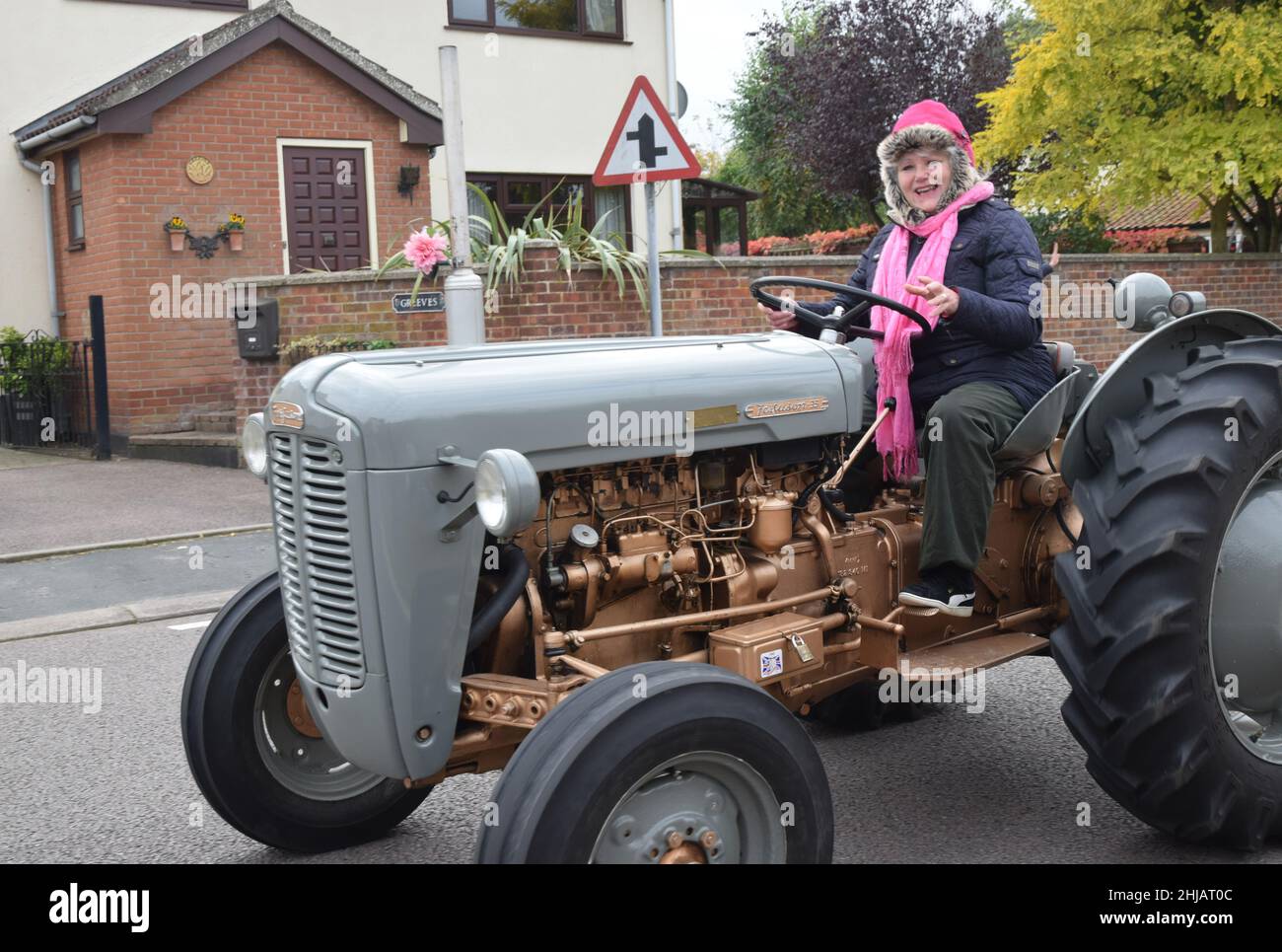 bardwell charity tractor run, suffolk, england, 2021 Stock Photo