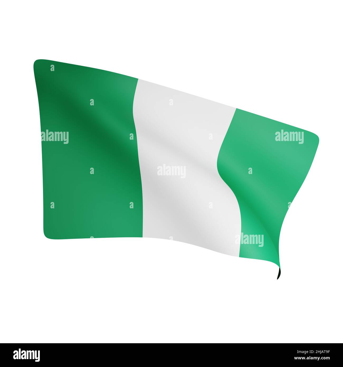 3d rendering of nigeria flag concept nigeria national day Stock Photo