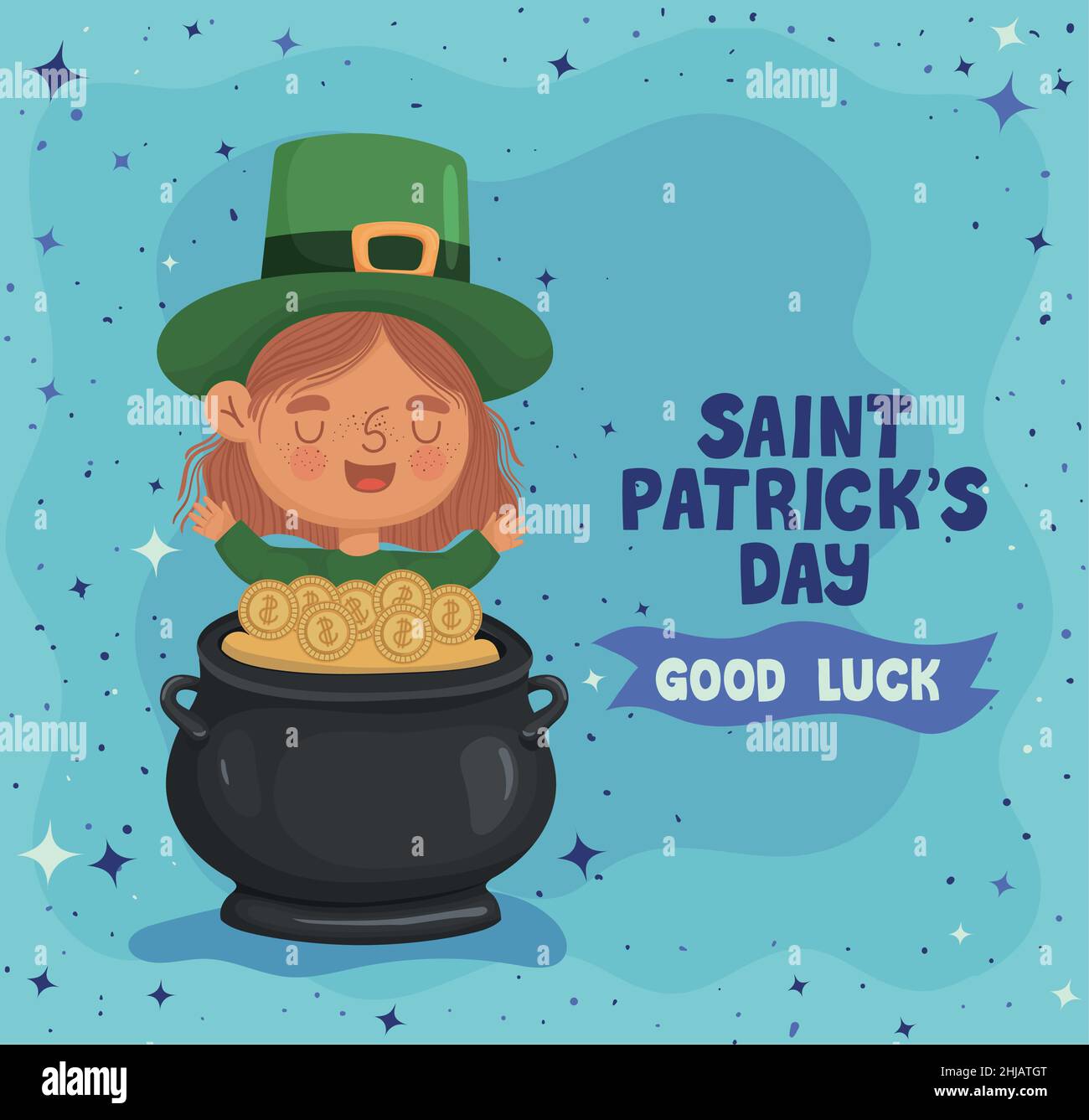 happy st patricks day cartel Stock Vector