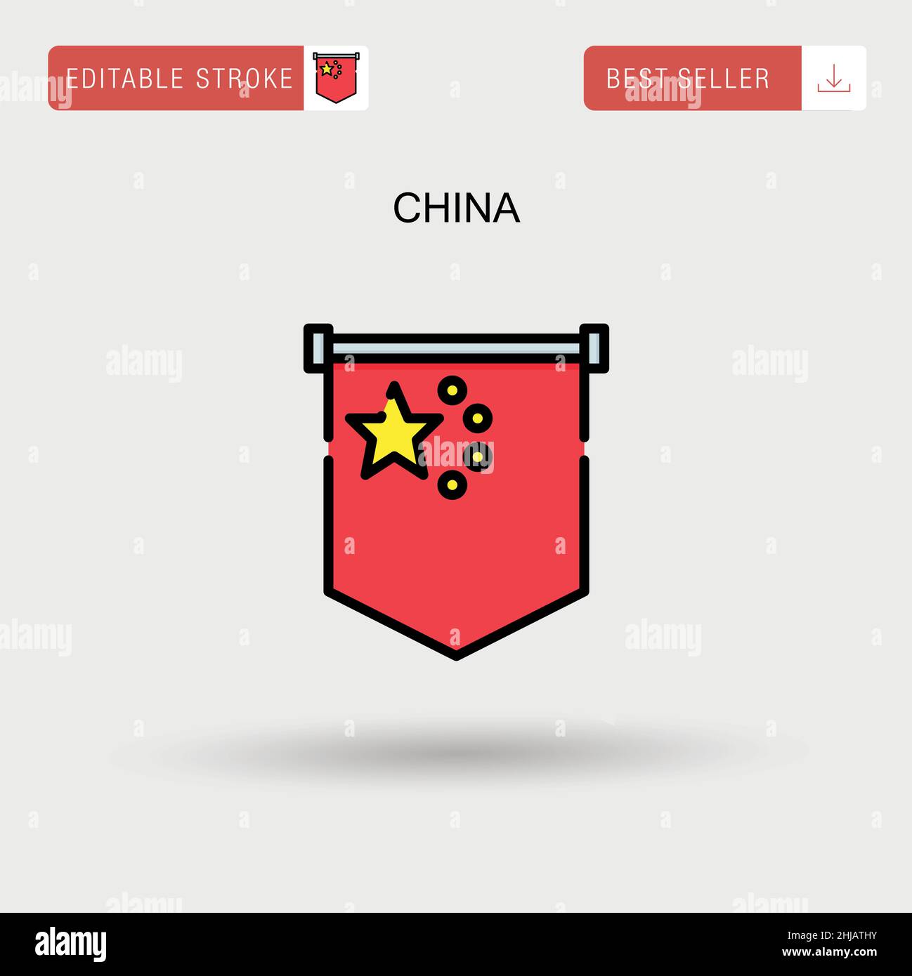 China Simple vector icon. Stock Vector