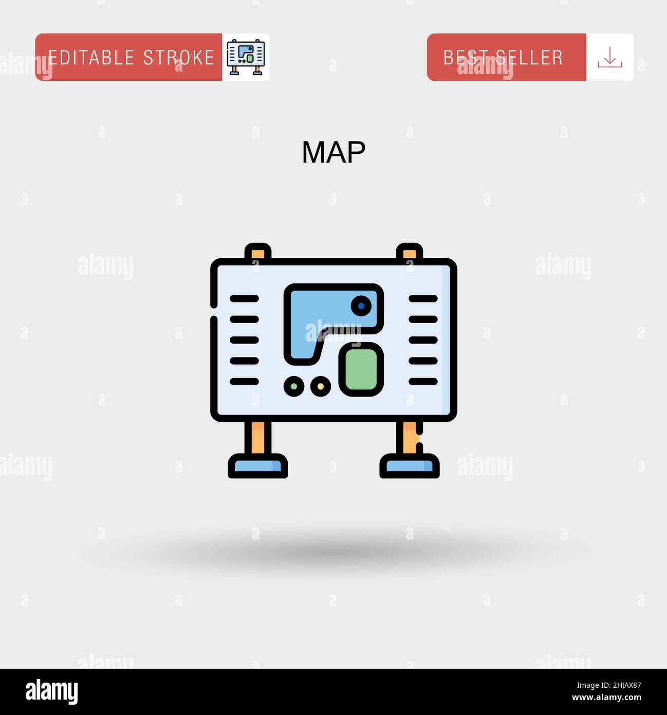 Simple Flat Political World Map High Resolution Stock Photography and ...