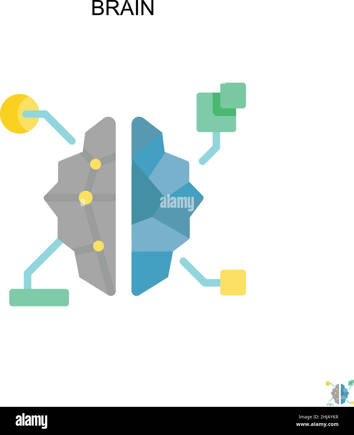 Brain Simple vector icon. Illustration symbol design template for web ...