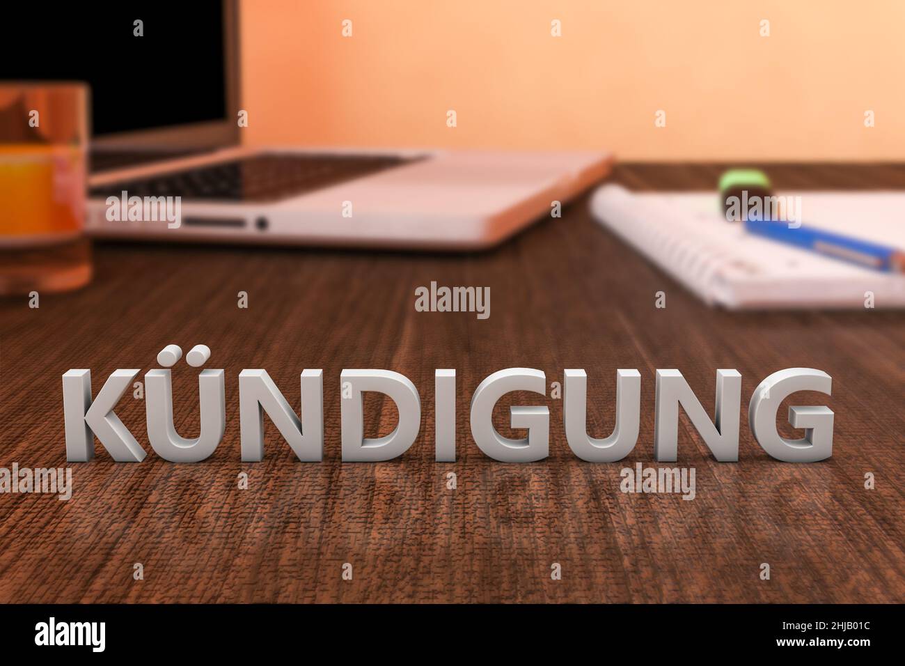 Kuendigung german word for termination or cancellation letters on