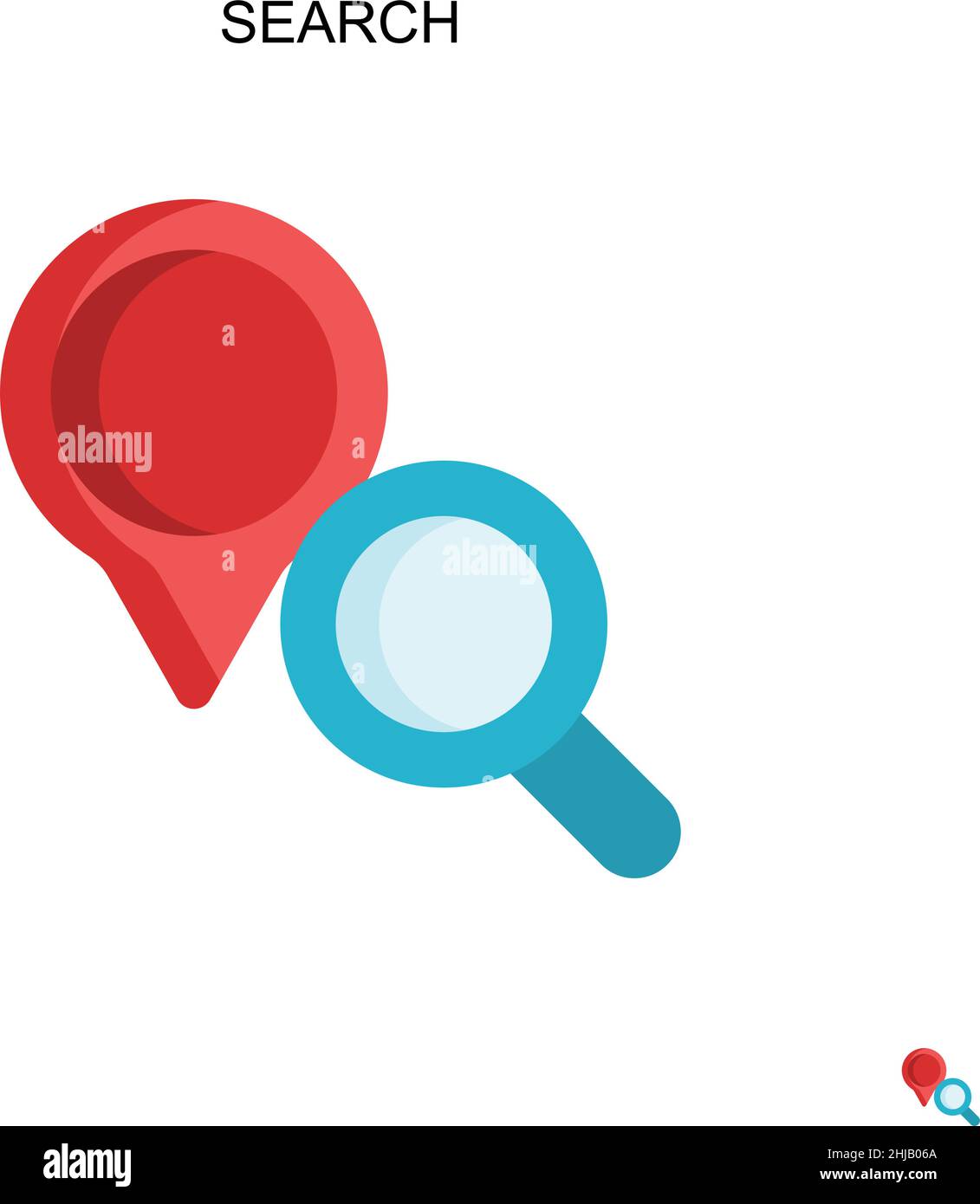 Search Simple vector icon. Illustration symbol design template for web ...